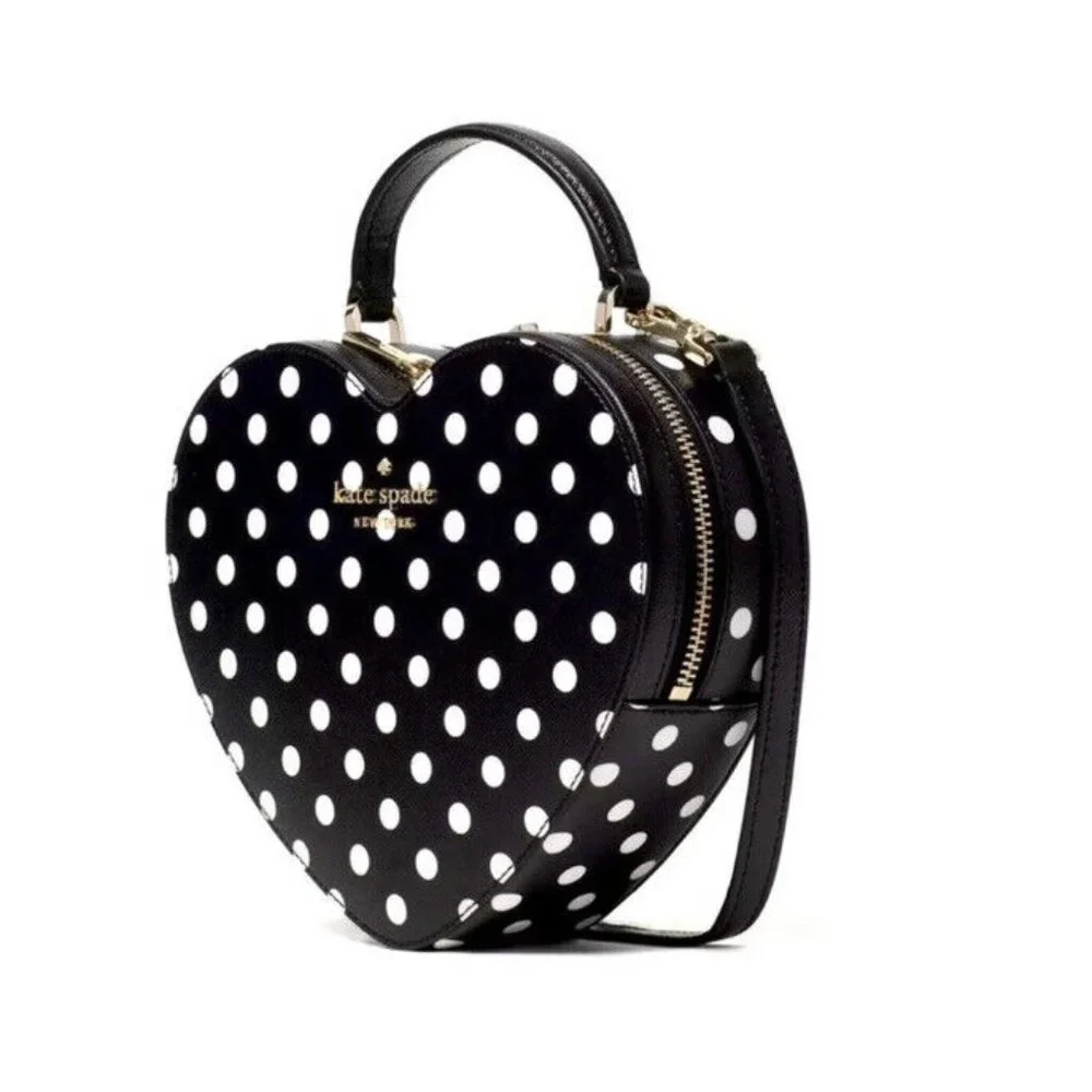 Kate Spade purse Love Shack Heart handbag crossbody in polka dots NWT - Picture 6 of 8